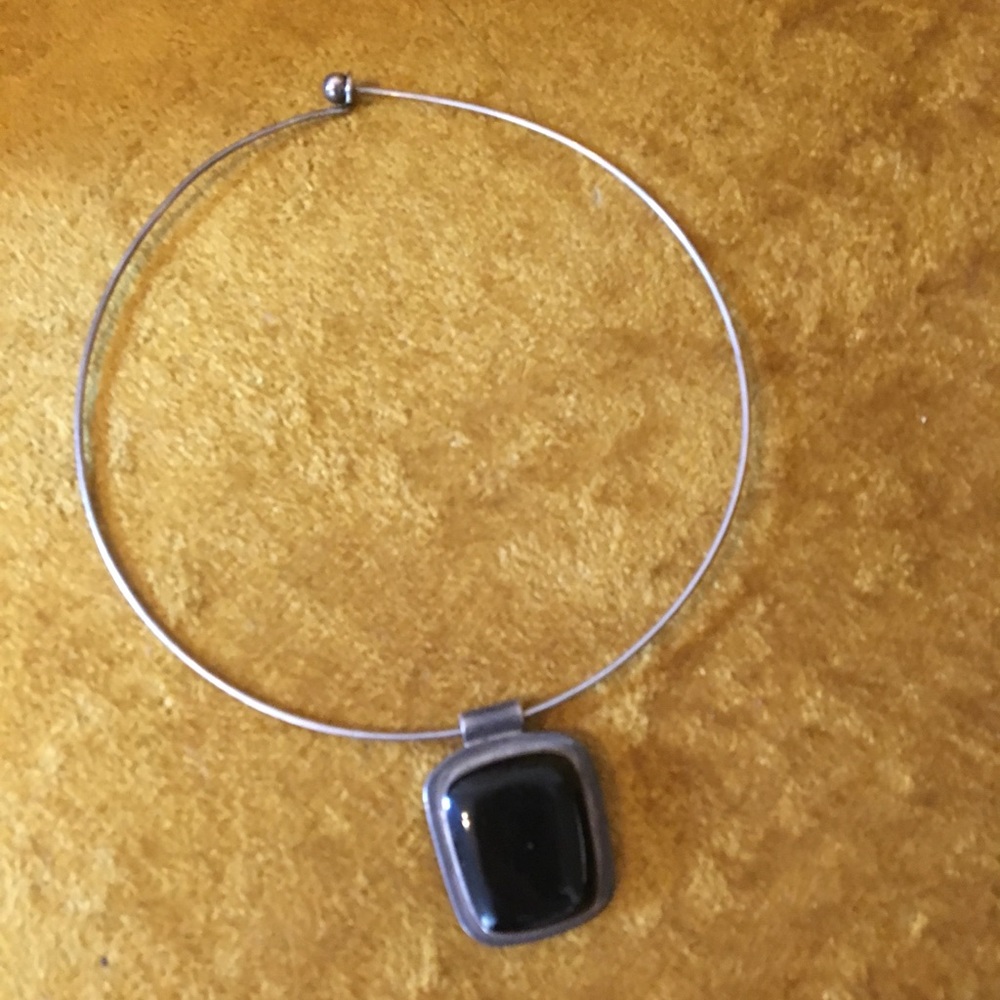 Sterling silver choker necklace